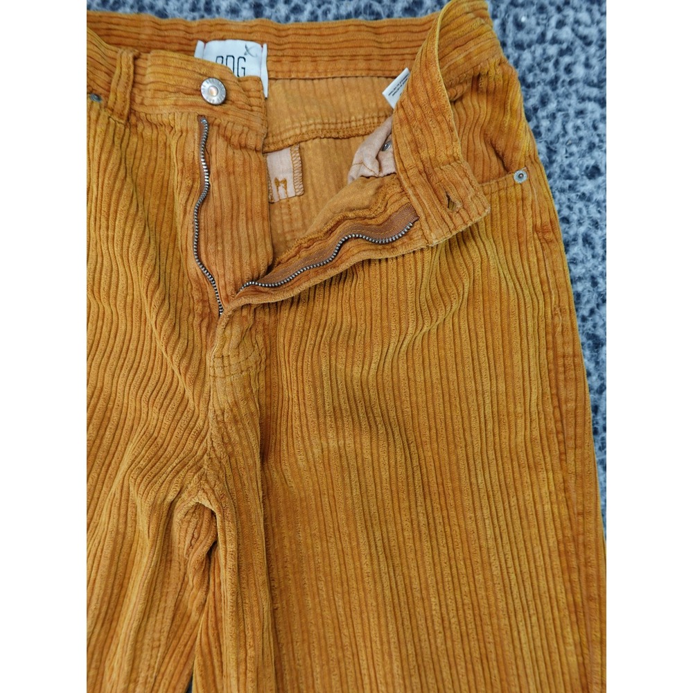 BDG Corduroy Pants Womens 30 Orange High-Rise Baggy Wide Leg Urban Outfitters - Picture 3 of 15